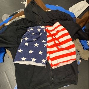 mens american flag shorts